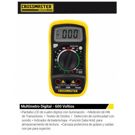 MULTIMETRO DIGITAL 200-600V Crossmaster