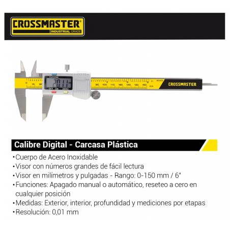 CALIBRE DIGITAL CARCASA PLASTICA CROSSMASTER